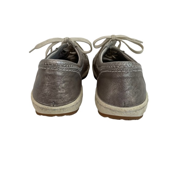 Josef Seibel Leather Metallic Caspian Sneakers 7 - Picture 4 of 13